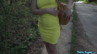 Moona Snake - Italian in Tight Yellow Dress