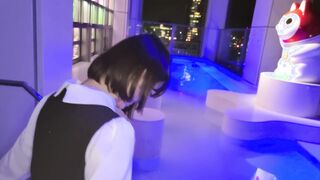 FC2-PPV-2774650 ☆剛毛☆清純系スレンダー美少女（２０）☆トイレでフェラ抜き⇒夜景の見える高層ホテルで連続生ハメセックス