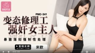 【國產精品】蜜桃传媒PMC341 变态修理工强奸女主人-米欧