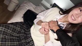 534IND-142 【個人撮影】くせ毛の可愛らしい制服女子とP活_恥じらいながらもベッドがビチャビチャになるまで乱れてくれました。