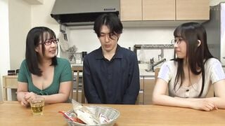 HUNTB-724 『お姉ちゃん！もう無理です！勃ちません！』2人の真面目なメガネ巨乳義姉と宅飲みしたら巨乳サンド＆ダブル杭打ちピストンで何度も中出しさせられ…