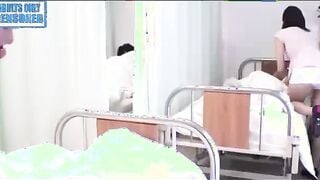 SW-472C 臨床正妹探病男友短裙頻頻走光，躲在布簾後面摸她的屁股偷偷肏她！