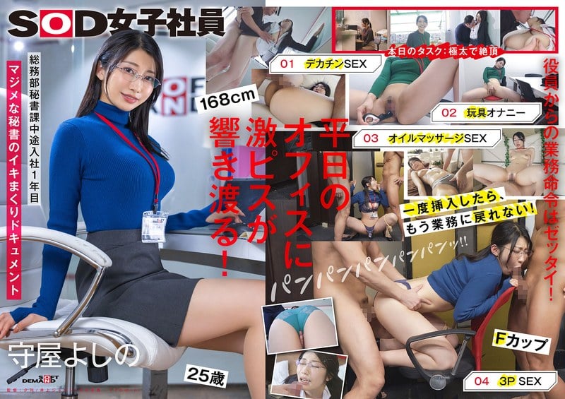 SDJS-312C 逃離工作狂歡的秘書 大肉棒 玩具自慰 潤滑油玩法 3P 總務部秘書課 守屋良子