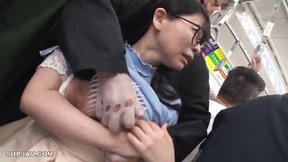 【モザイク破壊】NHDTC-027 巨乳少女羞恥電車2 発育した胸を変態性癖で汚しまくれ！