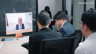 【モザイク破壊】JUR-466 人妻秘書、汗と接吻に満ちた社長室中出し性交 性欲をそそるいやらしい肉体秘書―。 七海ティナ