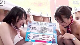 DVMM-327 一般男女モニタリングAV キャビンアテンダントが挑戦！舐めて比べて味わってチ○ポを探せ！大手航空会社対抗ノーハンドフェラ抜きチ○ポ当てゲーム！2 勝てば