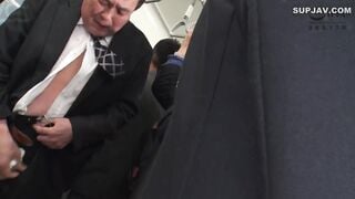 【モザイク破壊】DRPT-063 疲れたおじさんリーマンが大好きでわざと満員電車に乗り込み中年精子を搾り取るノーパン痴女女子○生 天馬ゆい