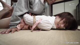 【モザイク破壊】HBAD-612 三十路妻中出し姦 緊縛され夫の前で肉穴に中出しされ快楽に目覚める