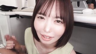 HMN-828 女上司（ワタシ）のフェラ彼女のよりすっごいよ？～彼女がいる部下に追撃フェラチオ！上下のおクチで中出し搾精ドスケベ顔面マ○コOL～ 小栗操