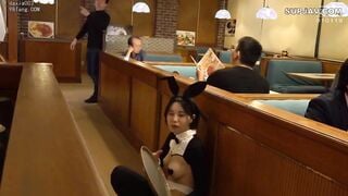 【モザイク破壊】SVSHA-016 羞恥！おっぱいや膣穴尻穴までも視姦された私…日給8万円だけど制服が逆バニーなファミレスアルバイト！3