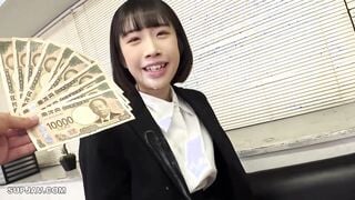【モザイク破壊】MGNL-150 『大手企業の内定が目標の就活女子大生限定！ チ〇ポを咥えながらジョボジュボ面接トレーニング！』スタイル抜群な清楚JDが喉奥チン凸されまく