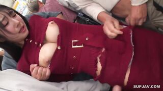 【モザイク破壊】DRPT-109 満員電車で羽交いじめにされ切り裂きマキシワンピの隙間から乳首だけを徹底的に開発されるアヘ顔敏感女2 小野坂ゆいか