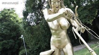 【モザイク破壊】BGG-009 金粉サイクリング美女 桃瀬くるみ