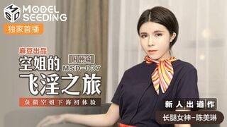 マドゥ・メディア MSD037 『客室乗務員の淫らな旅』　借金に追われた客室乗務員のAVデビュー　チェン・メイリン