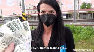 Czech Streets - MILF Walking On Public With Vibrator